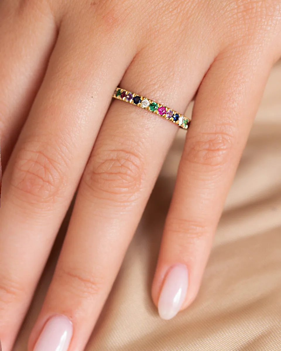 My Precious Multi Gemstone Eternity Ring