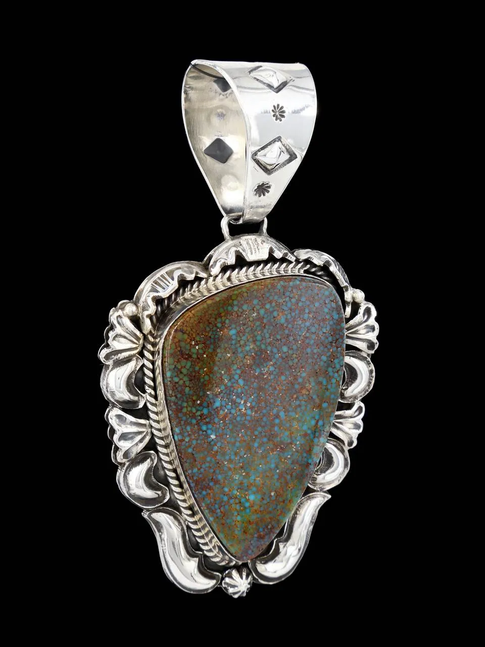 Native American Sterling Silver Sky Song Turquoise Pendant