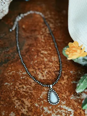 Navajo Pearl White Turquoise Necklace