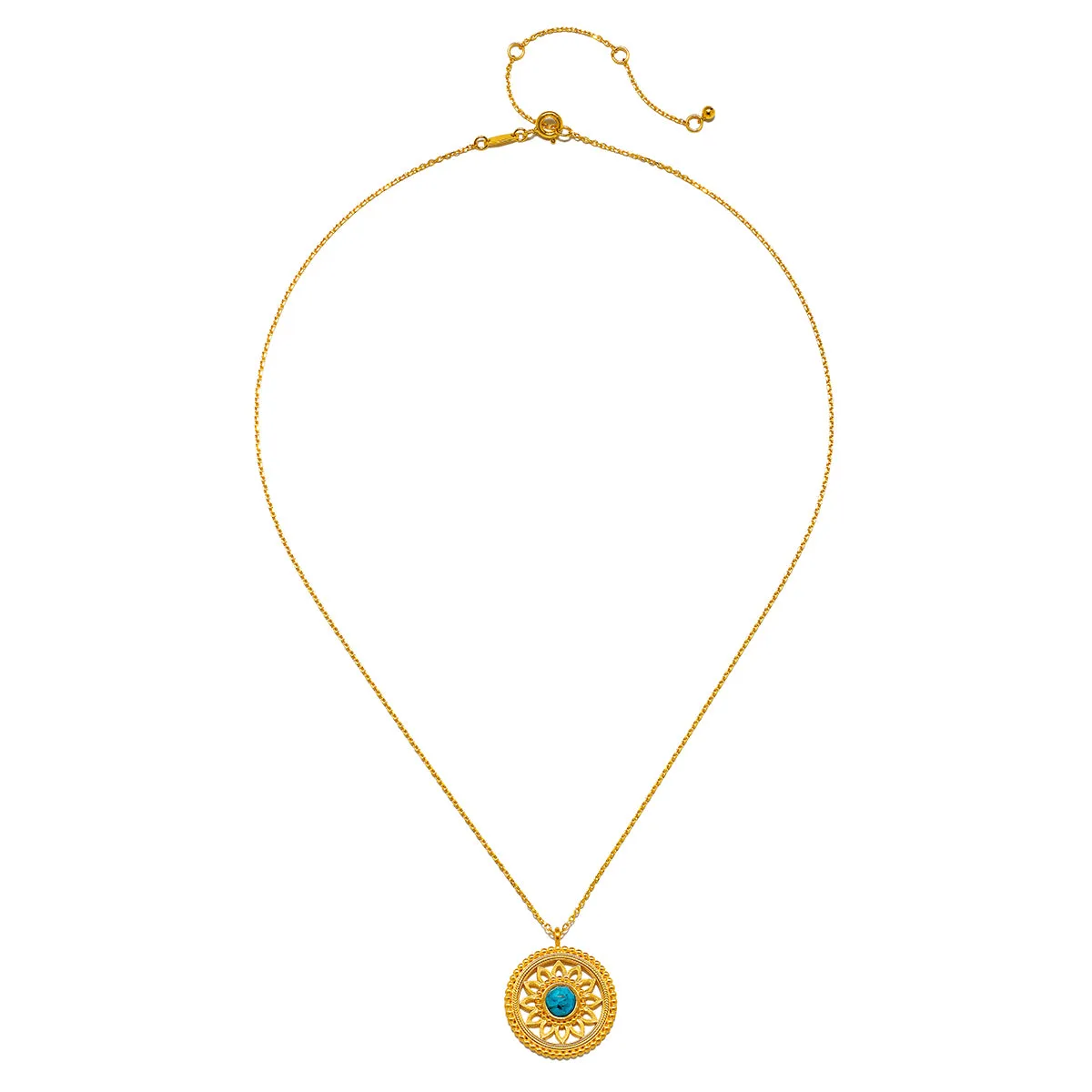 Nurture Intuition Turquoise Mandala Necklace