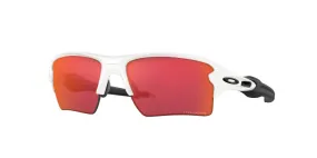 Oakley Mens Flak 2.0 XL Polished White Frame - Prizm Field Lens - Non Polarized Sunglasses