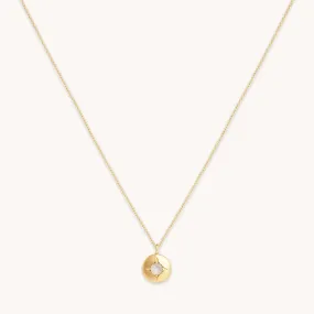 October Opal Birthstone Necklace in Solid Gold