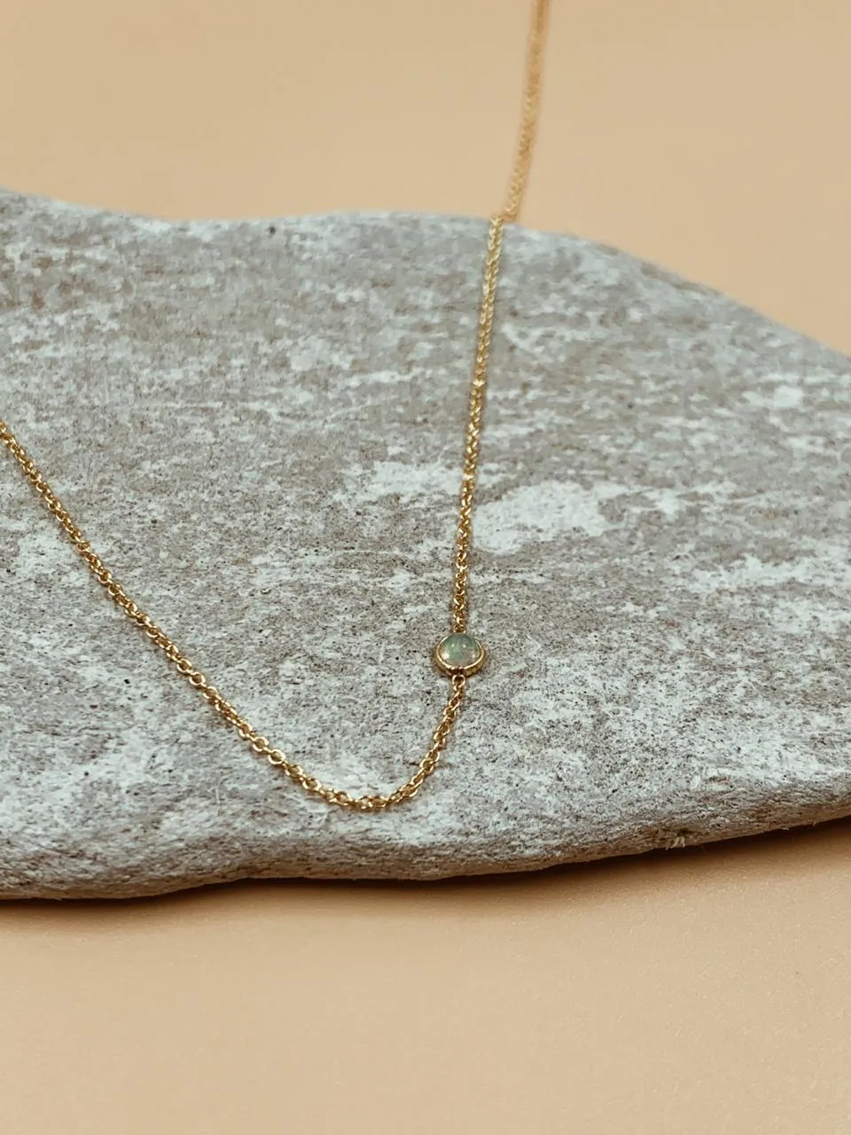 Odxel Opal Bezel Set Necklace