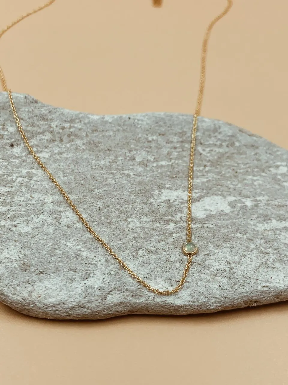 Odxel Opal Bezel Set Necklace
