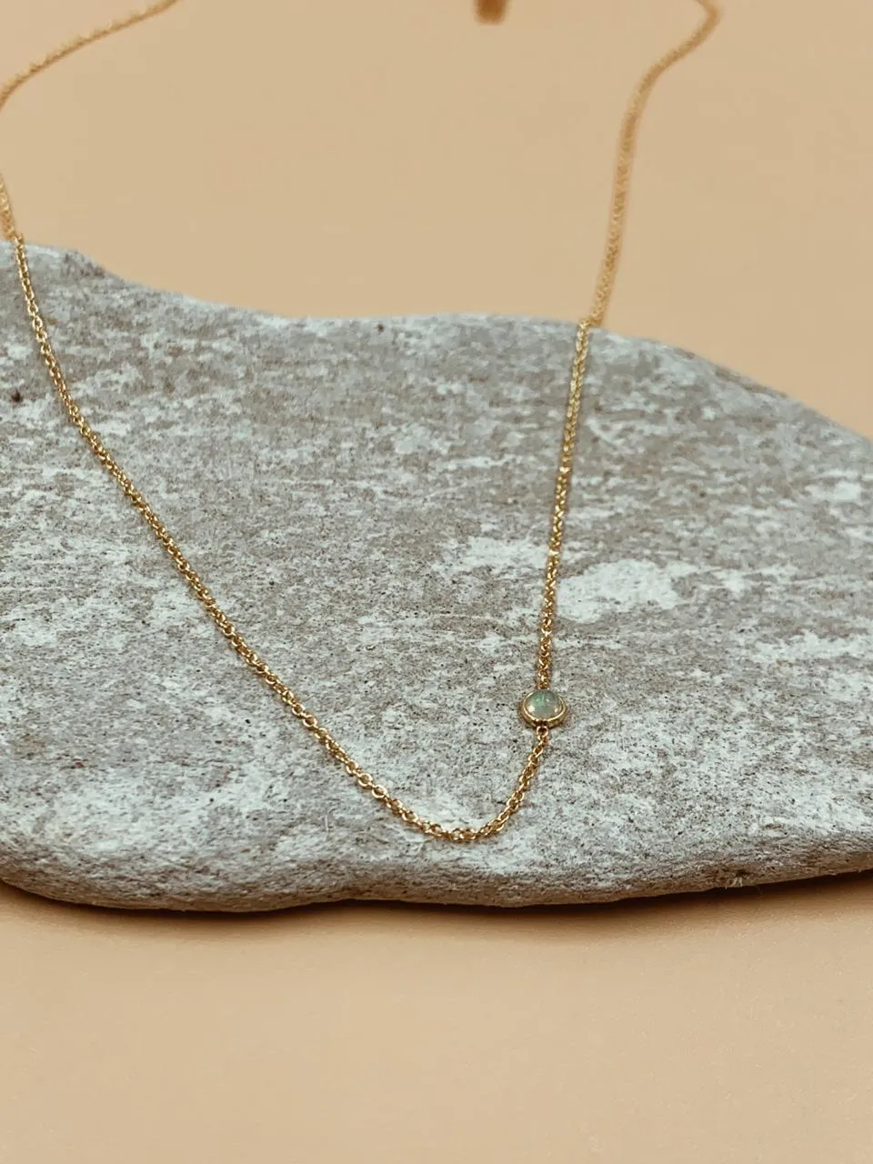 Odxel Opal Bezel Set Necklace