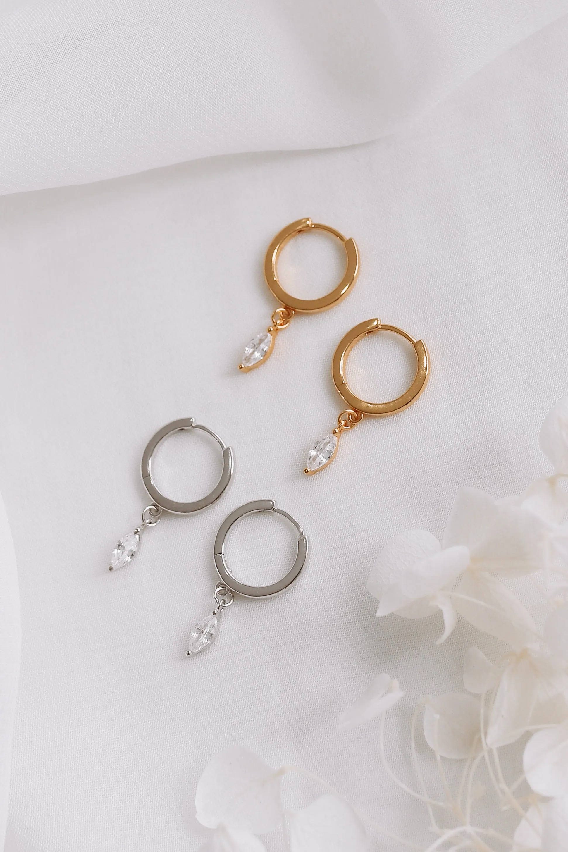 Olive - Sterling Silver Hoop Earrings