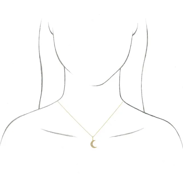 Opal Crescent Moon 16-18" Necklace - Sterling Silver or 14k Gold