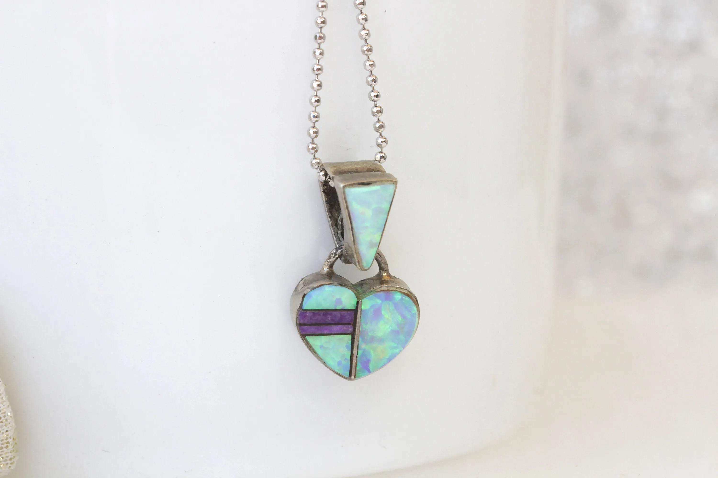 Opal Heart Shaped Necklace