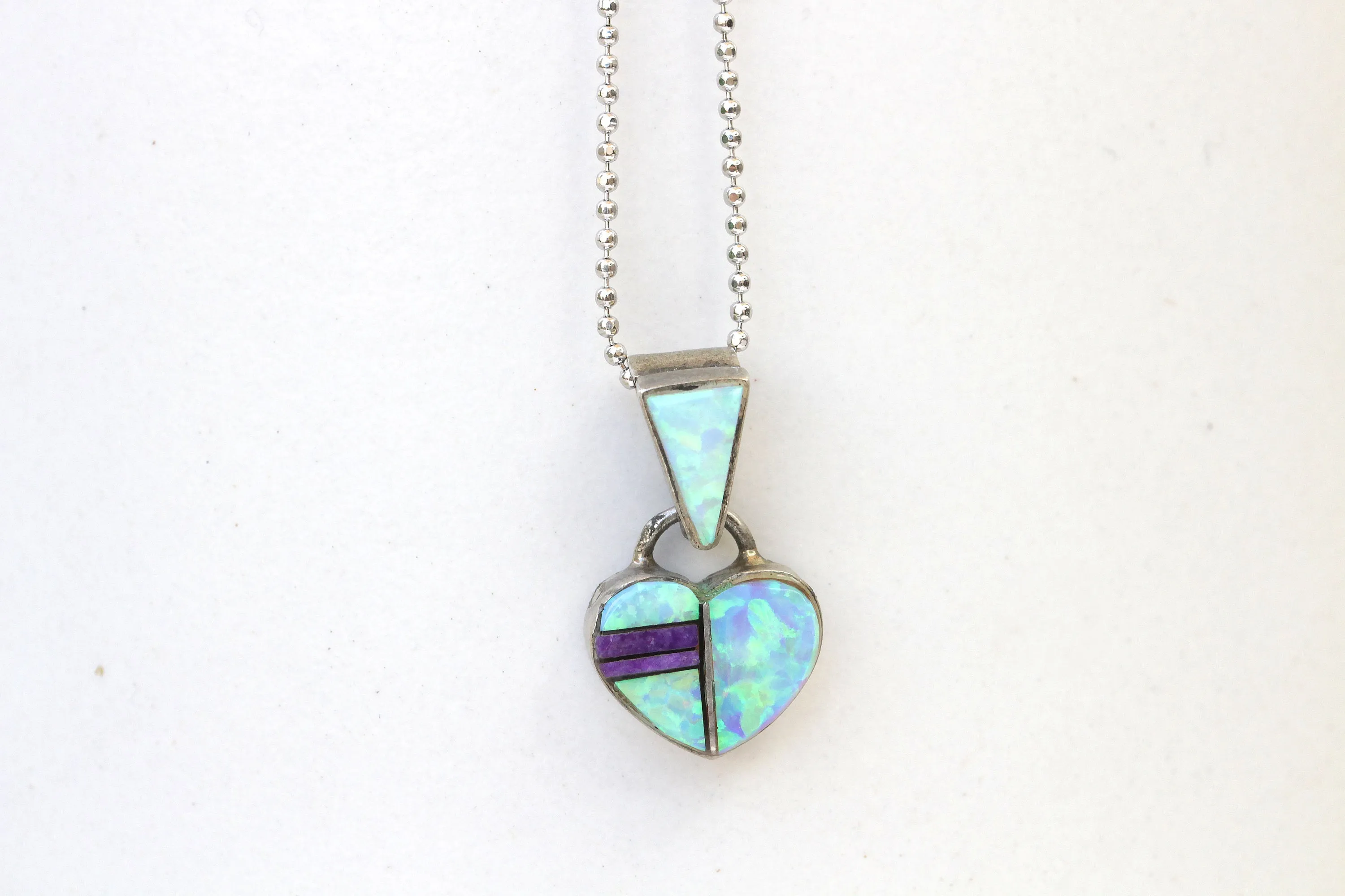 Opal Heart Shaped Necklace