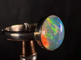 OPAL RING - Sterling Silver, Size 10 - Dainty Opal Ring, Opal Jewelry, Welo Opal, 51787