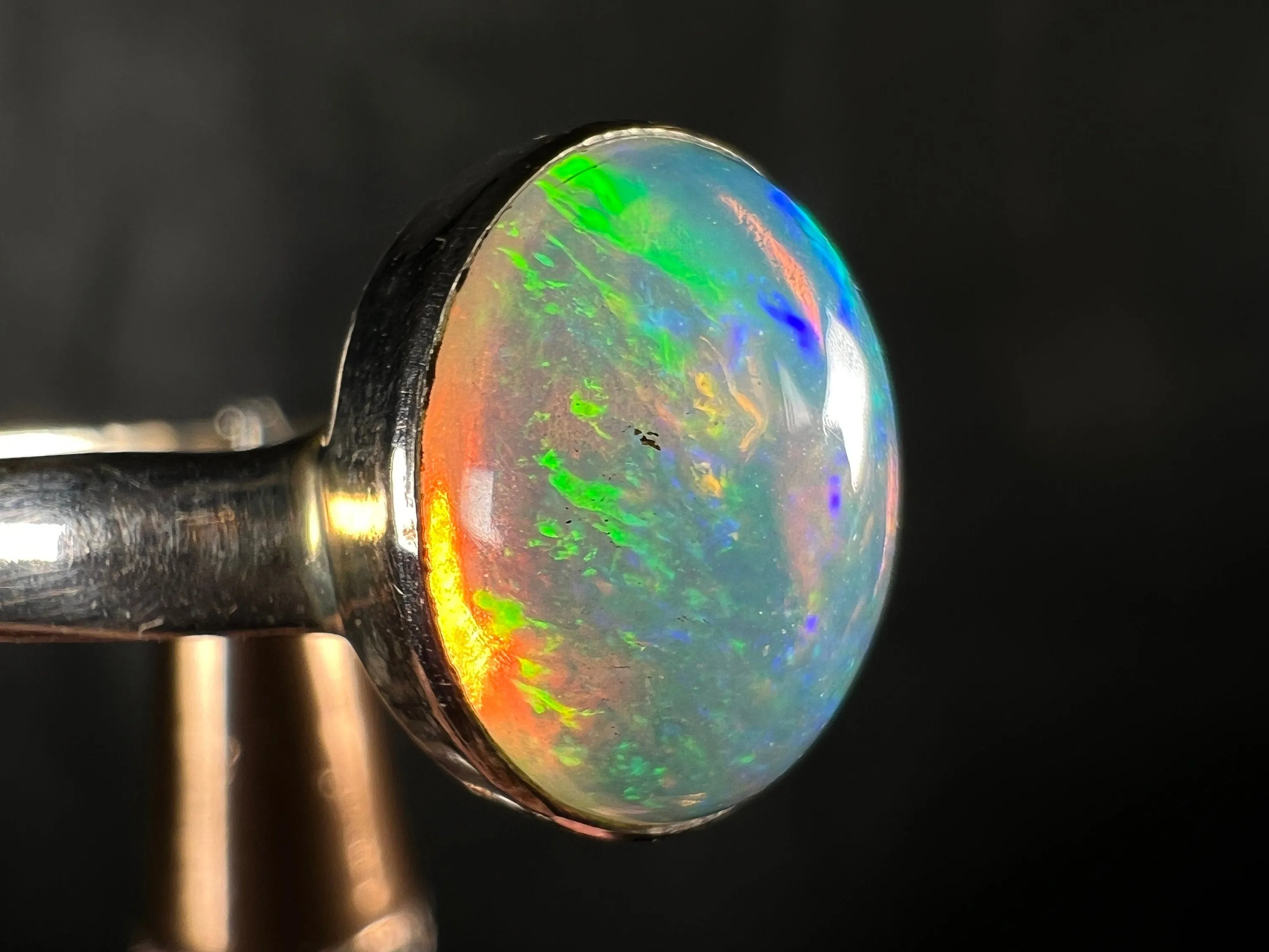 OPAL RING - Sterling Silver, Size 10 - Dainty Opal Ring, Opal Jewelry, Welo Opal, 51787