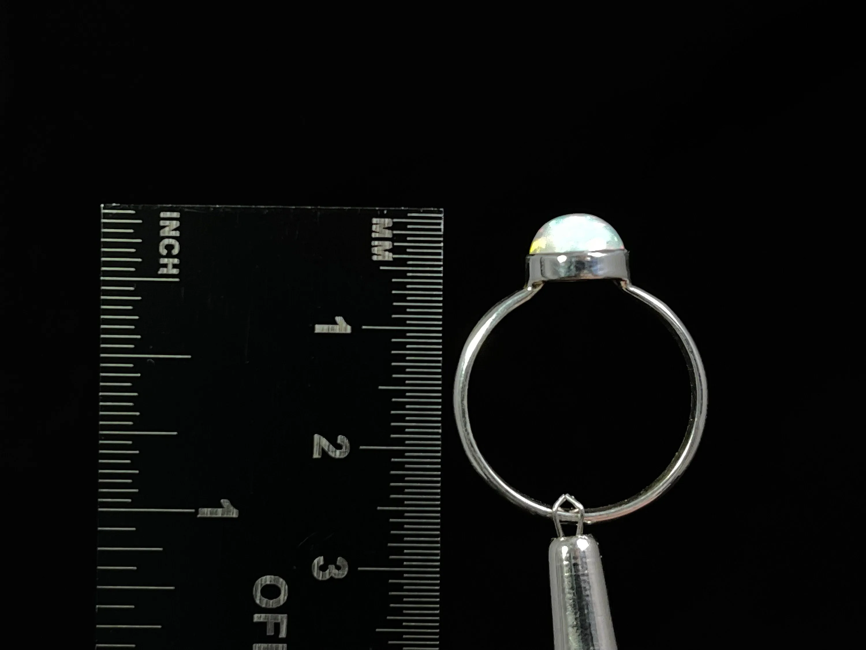 OPAL RING - Sterling Silver, Size 8.5 - Dainty Opal Ring, Opal Jewelry, Welo Opal, 49260