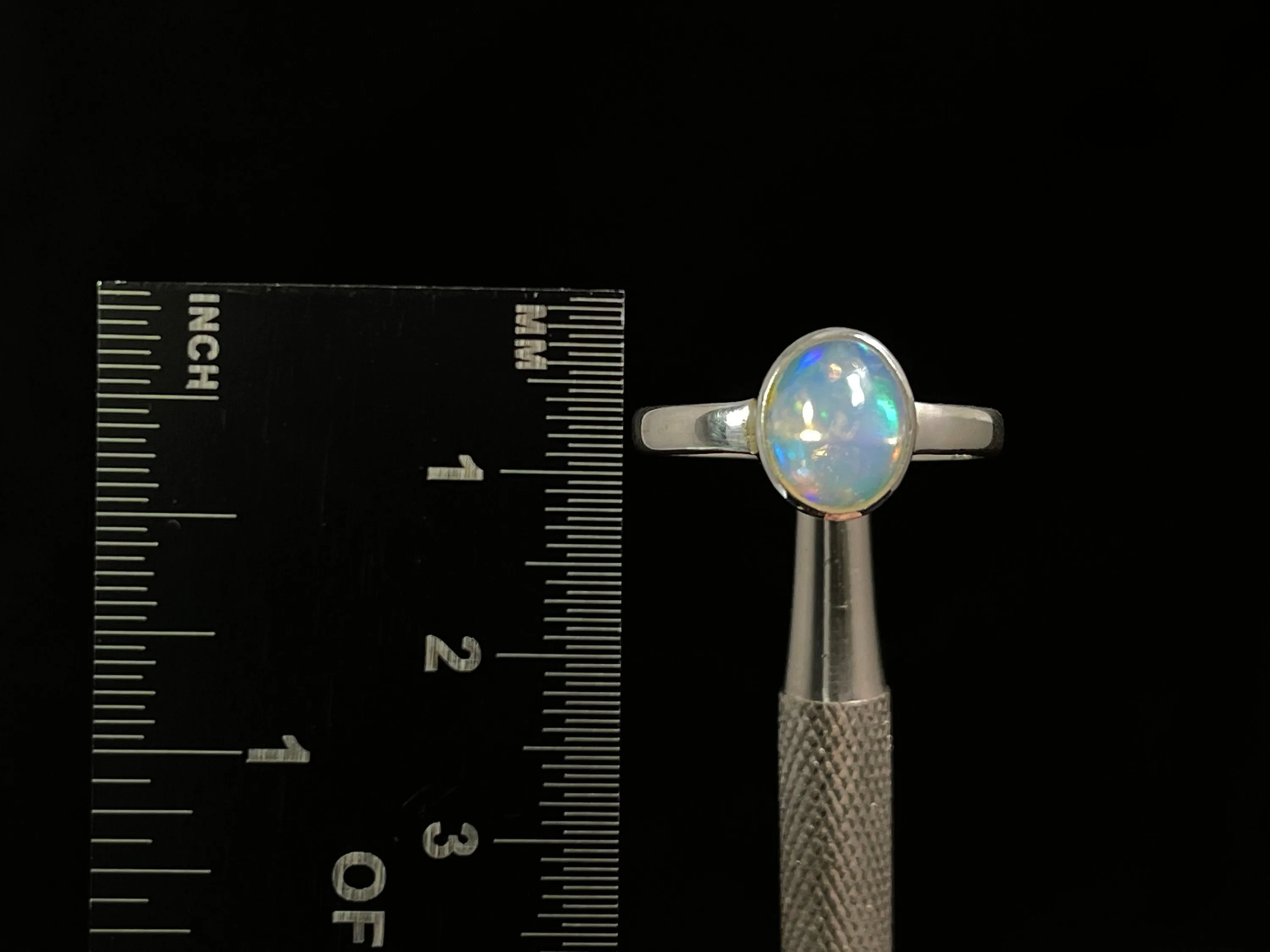 OPAL RING - Sterling Silver, Size 9.5 - Dainty Opal Ring, Opal Jewelry, Welo Opal, 49253