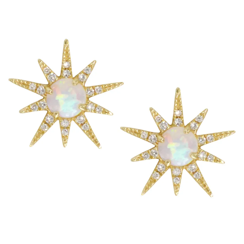 Opal Starburst Studs