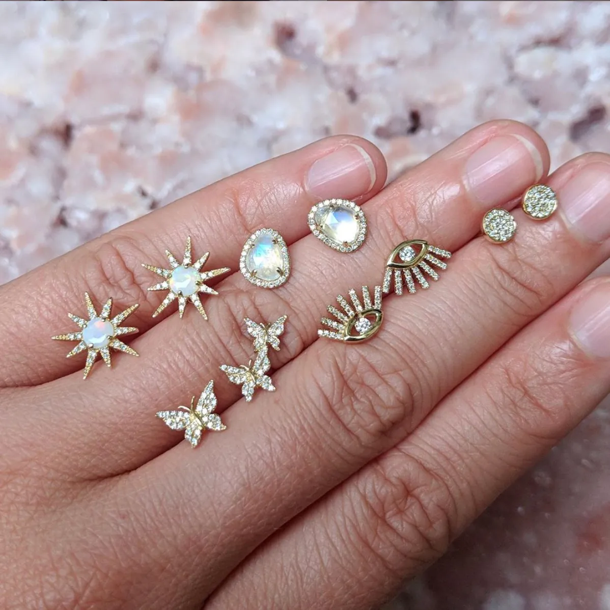 Opal Starburst Studs