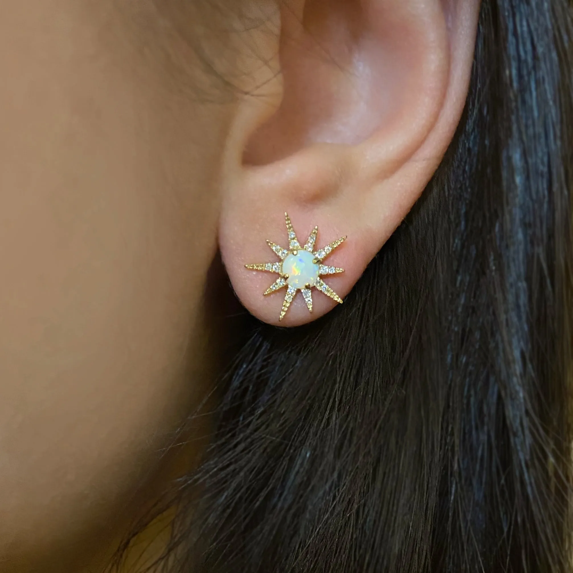 Opal Starburst Studs