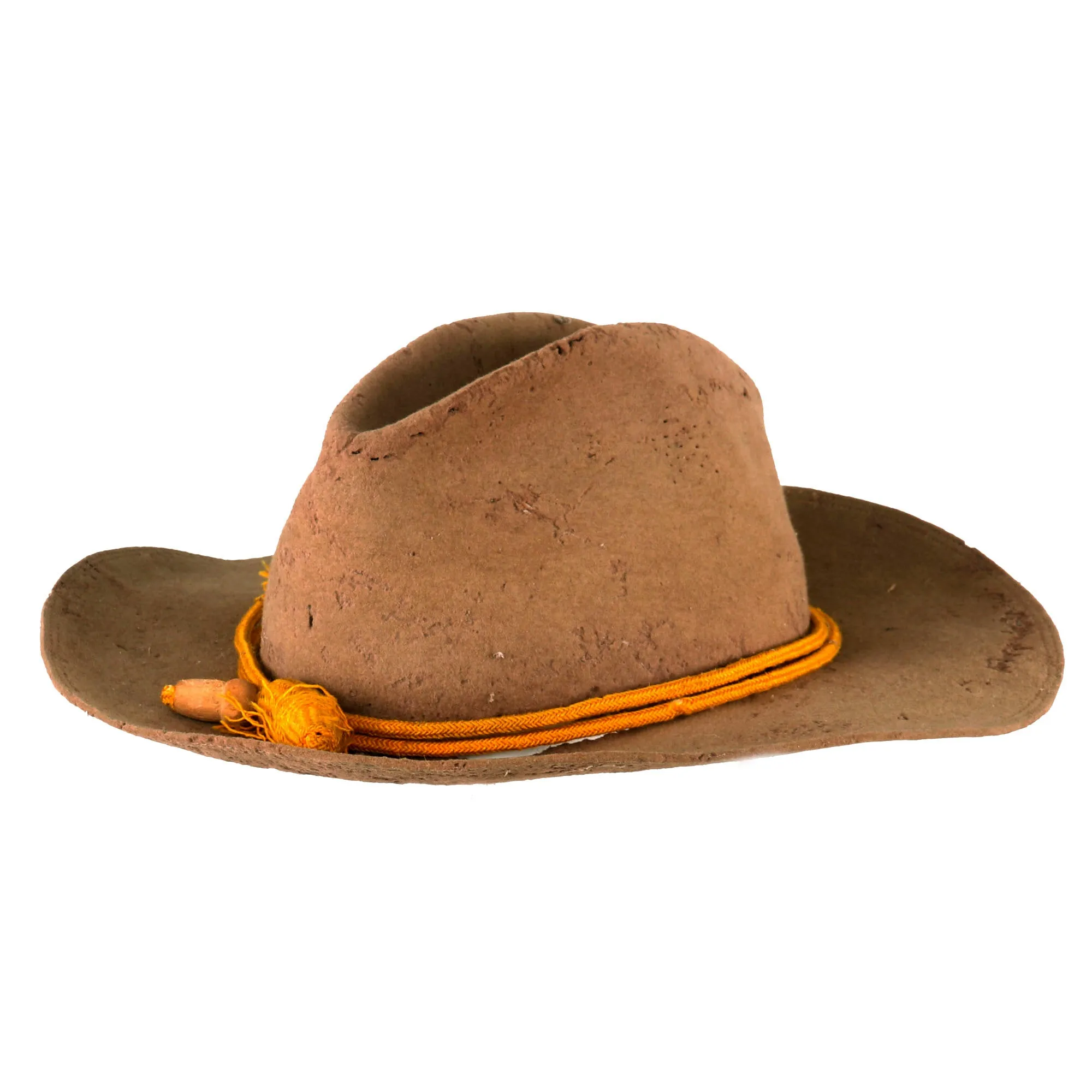 Original U.S. Philippine Insurrection Era Named M1902 Star-Vented Campaign Hat with Cavalry Cord - Size 7⅛