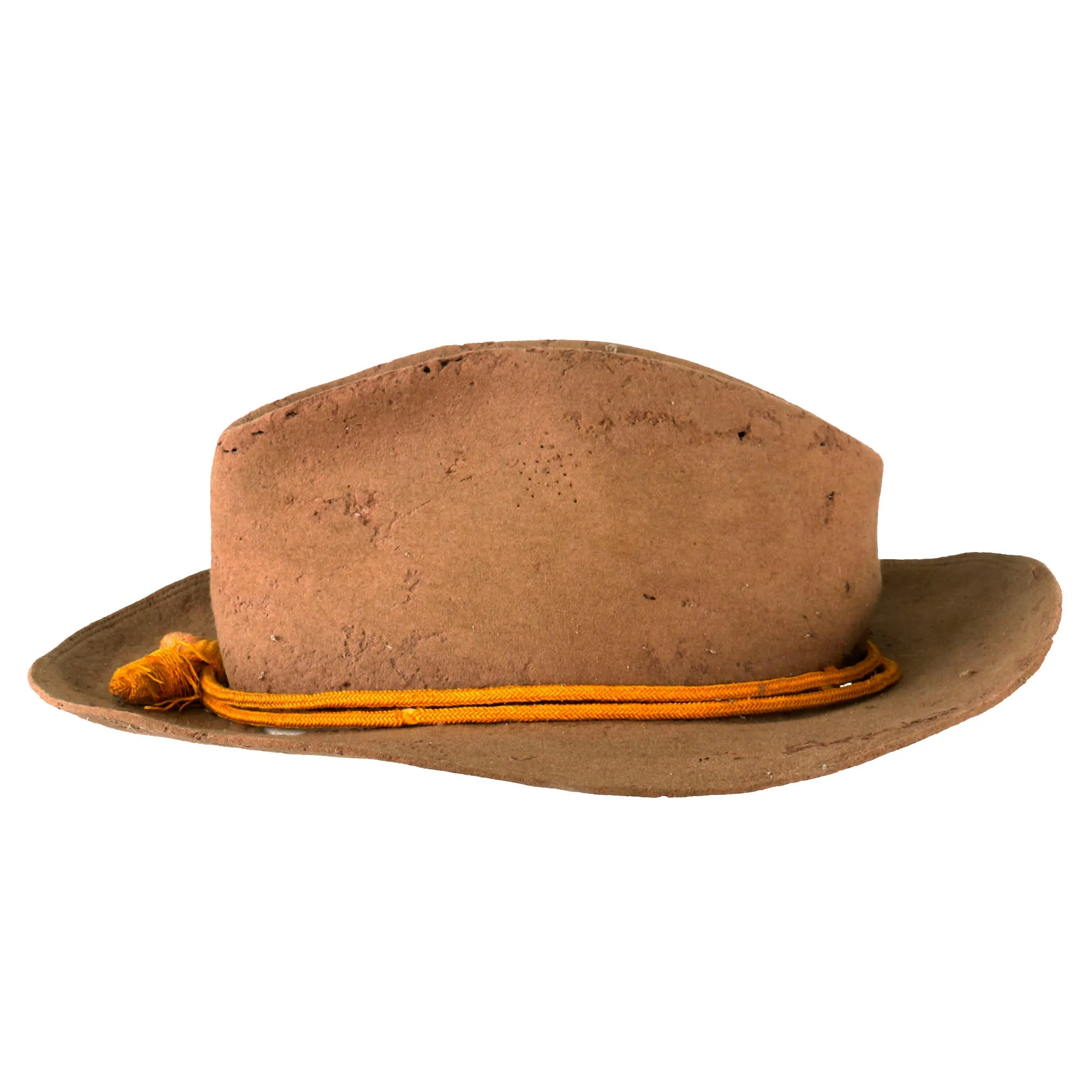 Original U.S. Philippine Insurrection Era Named M1902 Star-Vented Campaign Hat with Cavalry Cord - Size 7⅛