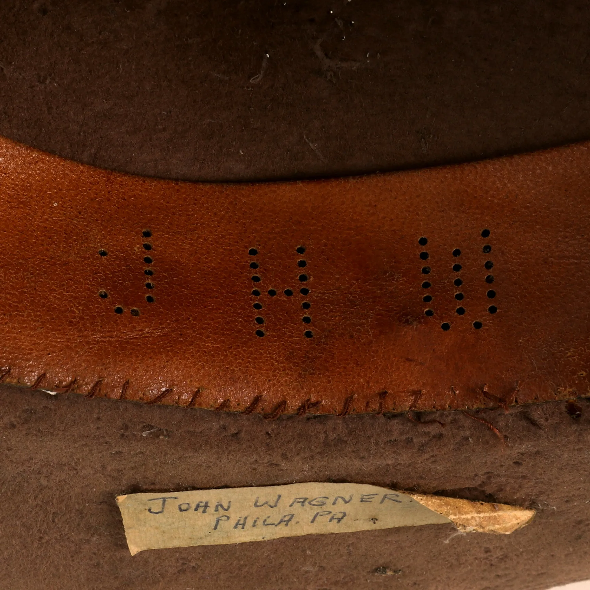 Original U.S. Philippine Insurrection Era Named M1902 Star-Vented Campaign Hat with Cavalry Cord - Size 7⅛