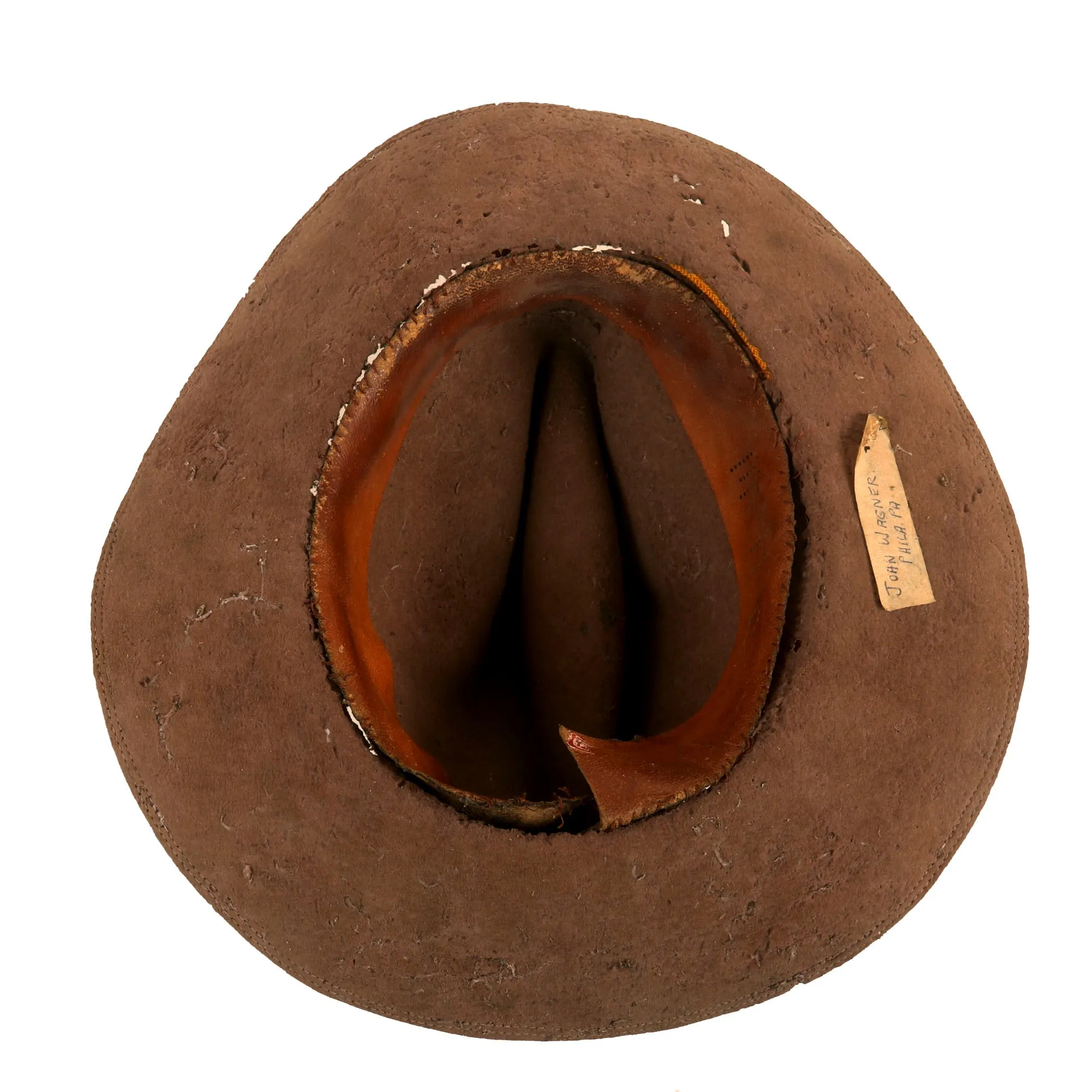 Original U.S. Philippine Insurrection Era Named M1902 Star-Vented Campaign Hat with Cavalry Cord - Size 7⅛