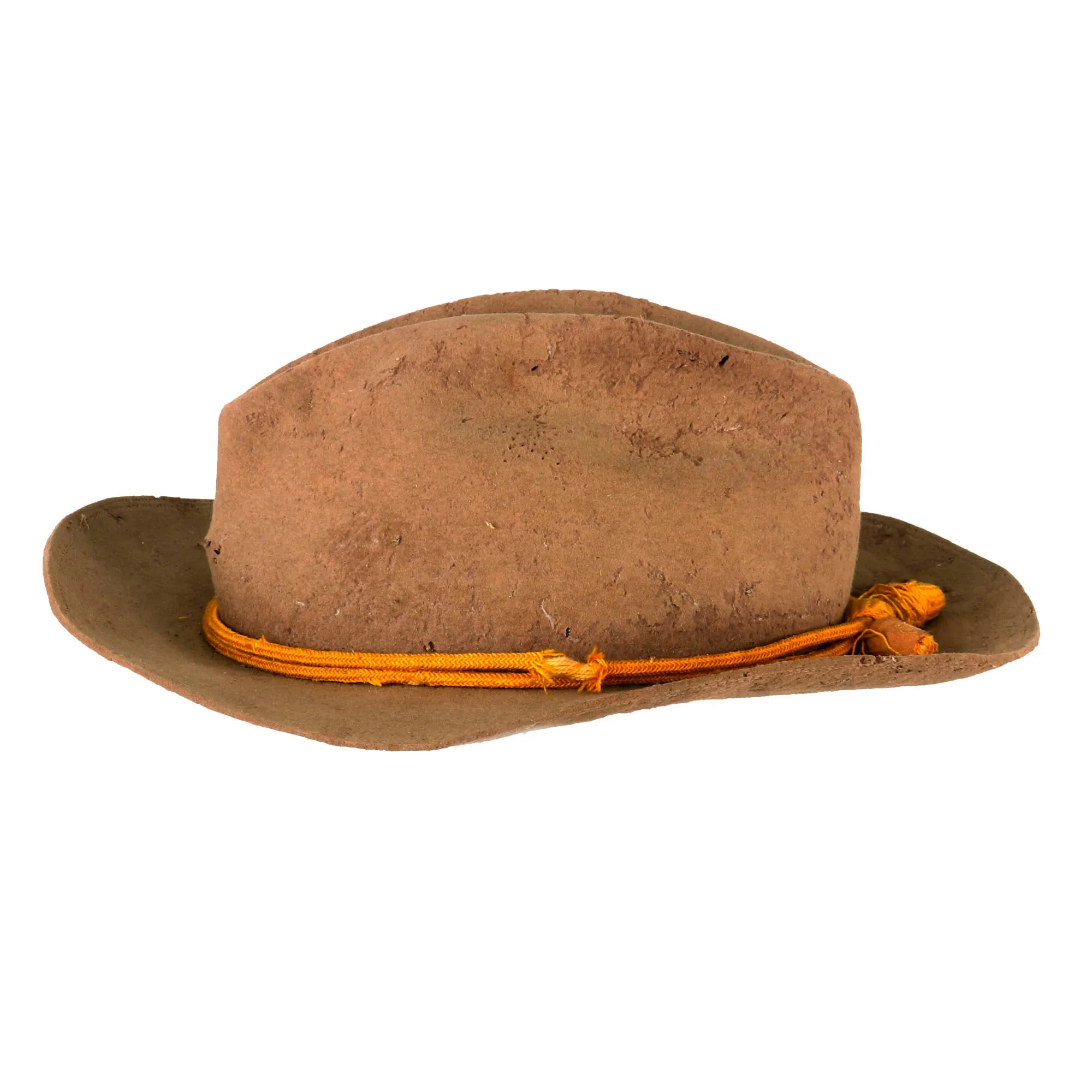 Original U.S. Philippine Insurrection Era Named M1902 Star-Vented Campaign Hat with Cavalry Cord - Size 7⅛