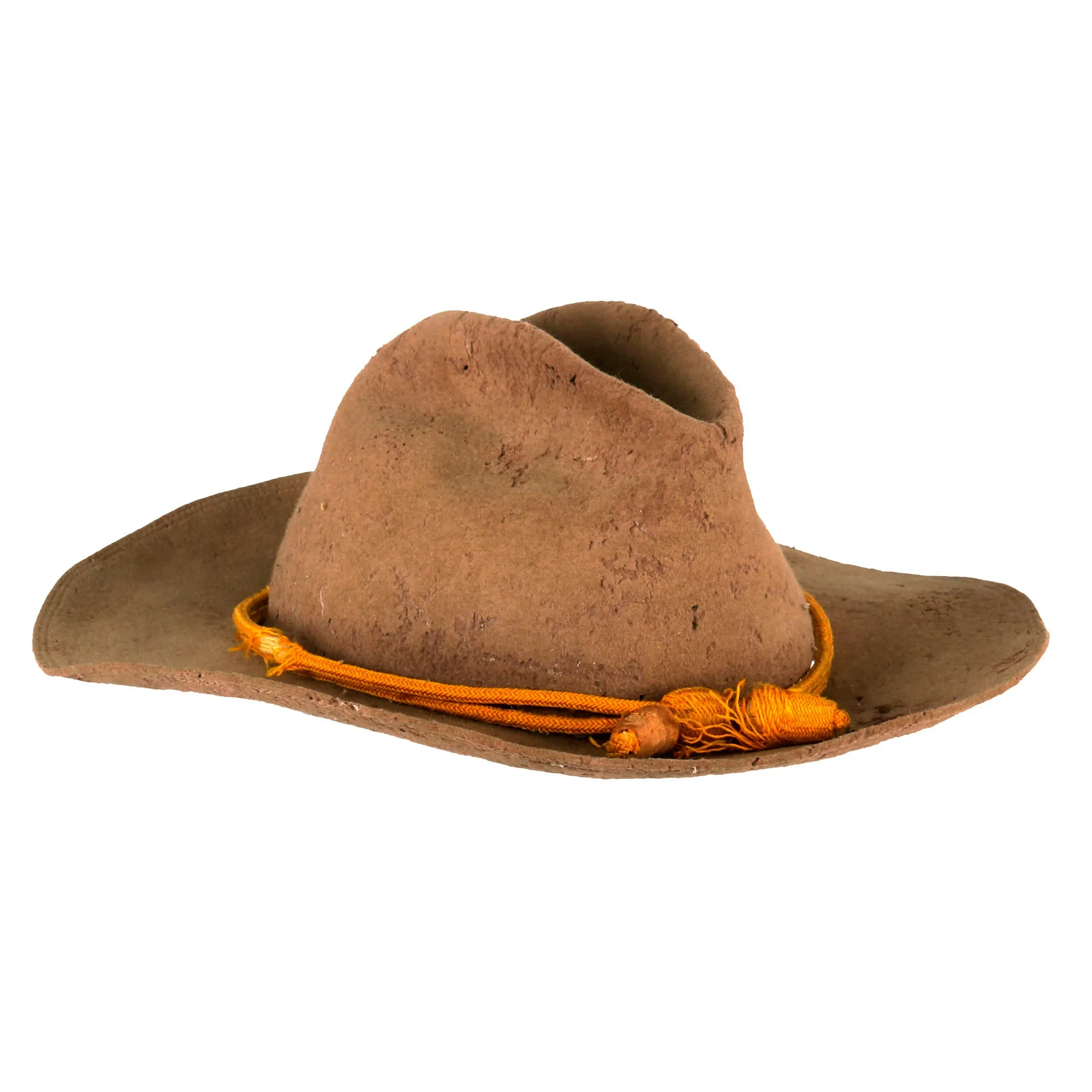 Original U.S. Philippine Insurrection Era Named M1902 Star-Vented Campaign Hat with Cavalry Cord - Size 7⅛