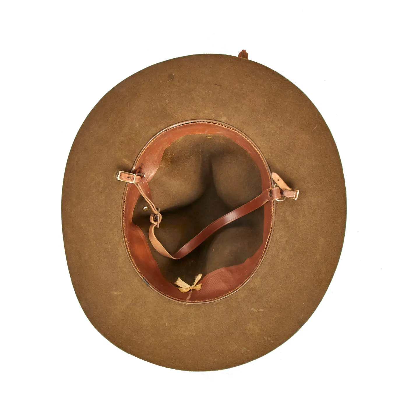 Original U.S. Pre-WWII Officer M1911 Campaign Hat in Excellent Condition with Artillery Cord