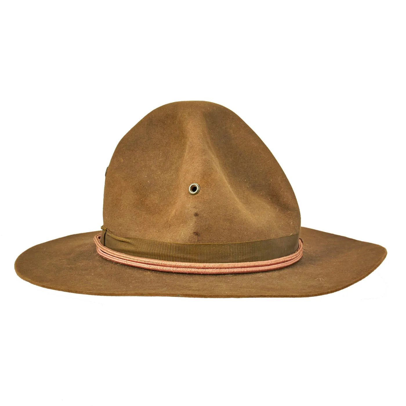 Original U.S. Pre-WWII Officer M1911 Campaign Hat in Excellent Condition with Artillery Cord