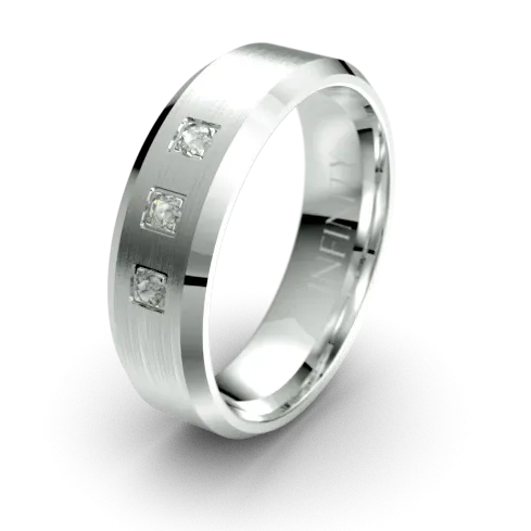 Palladium Diamond Wedding Ring (1500D)