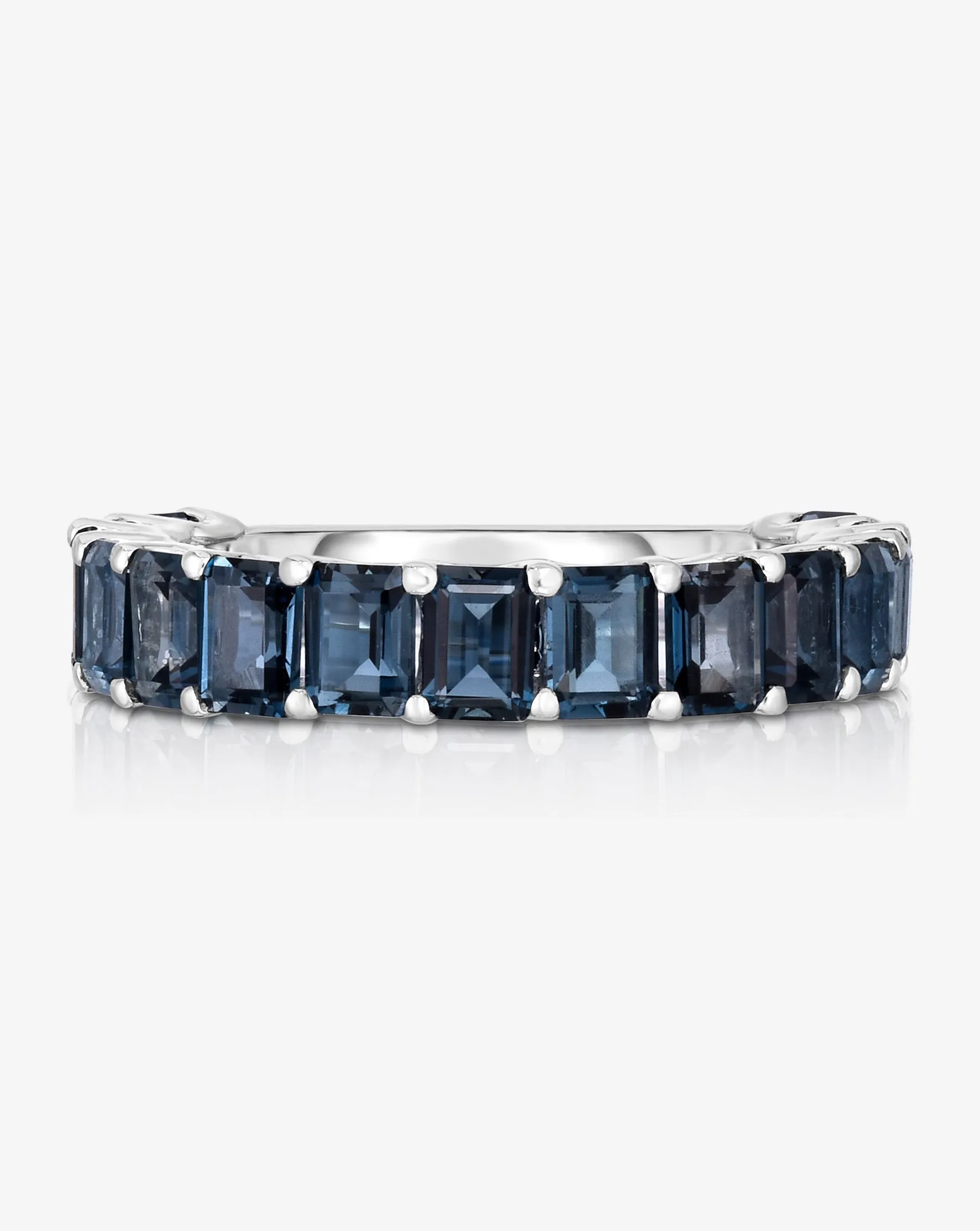 Petite Emerald Cut London Blue Topaz Ring