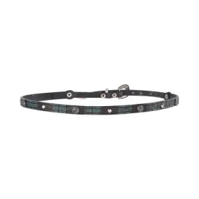 Phunky Horse Black & Teal Hatband w/Conchos- HB-05