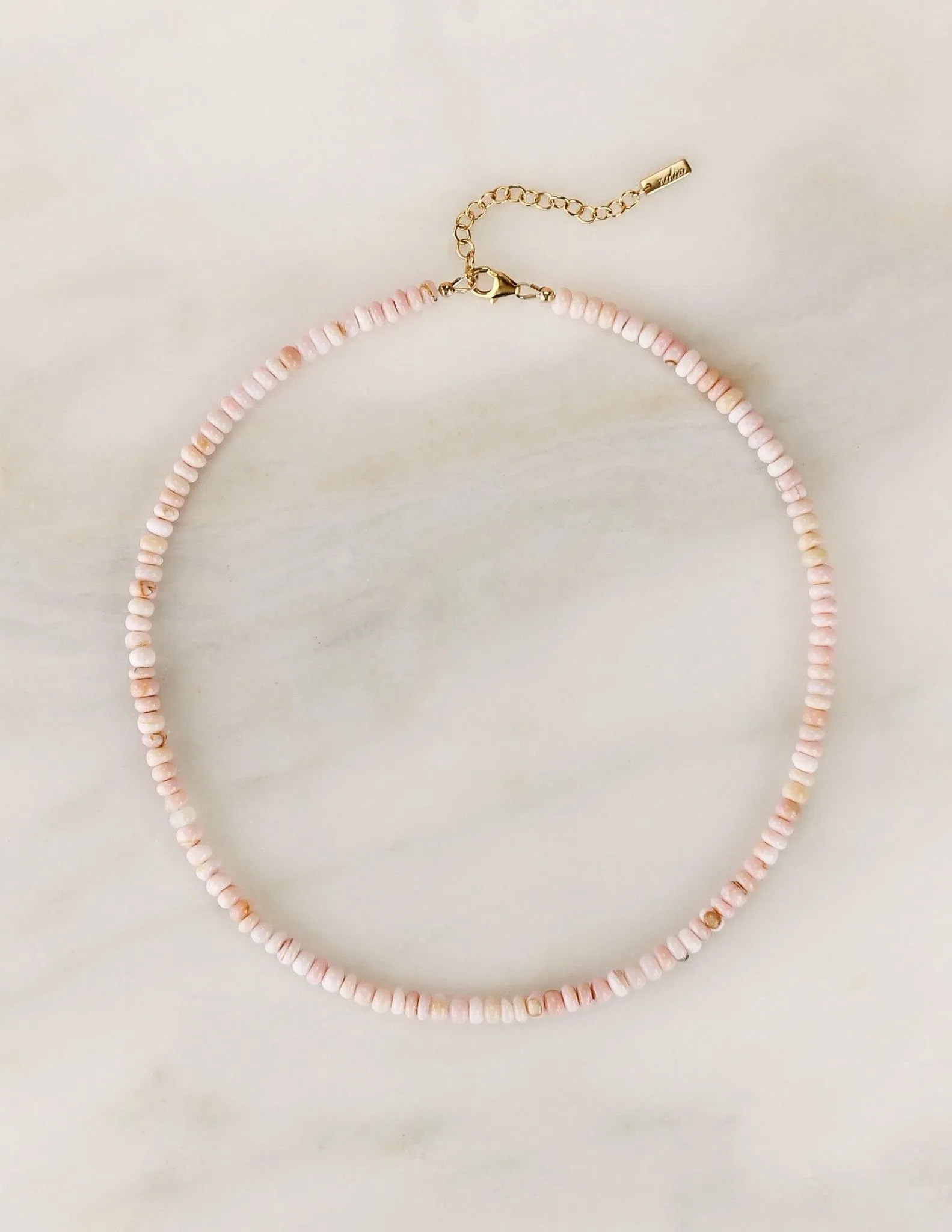 Pink Opal Beaded Necklace