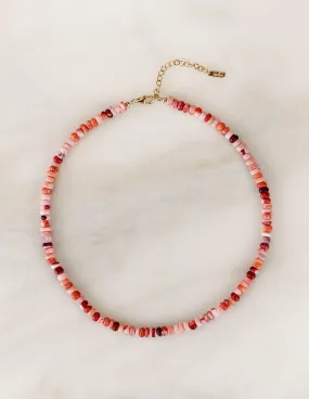 Pink Opal Beaded Necklace