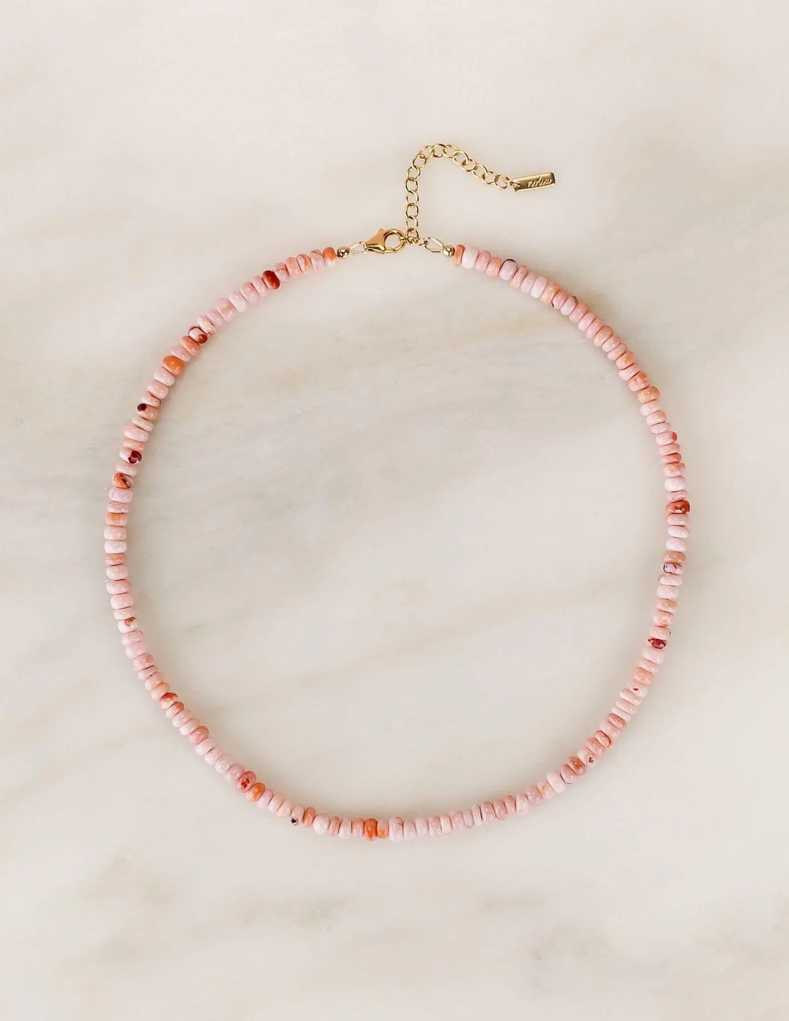 Pink Opal Beaded Necklace