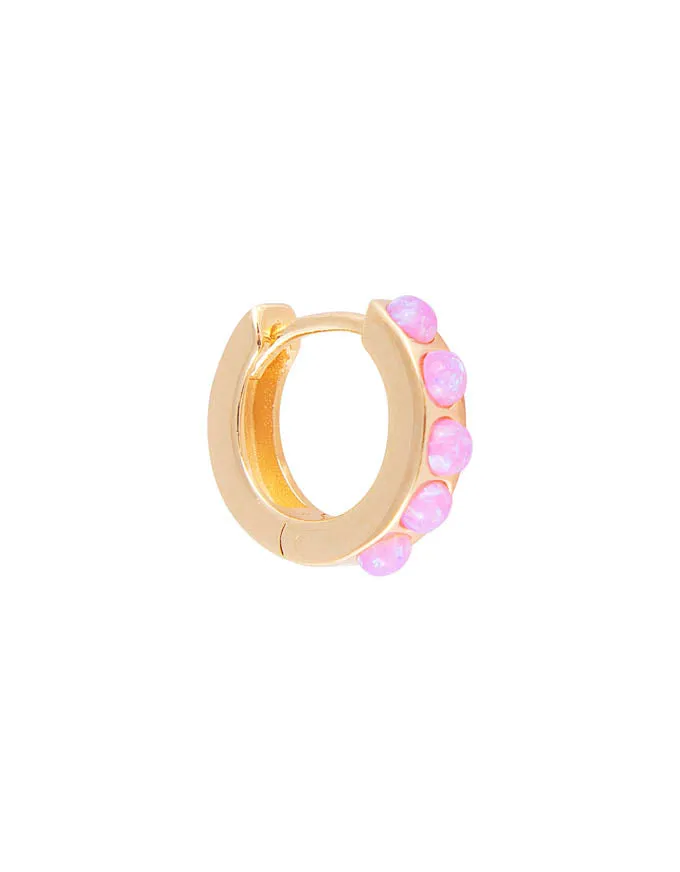 Pink Opal Crystal Huggies