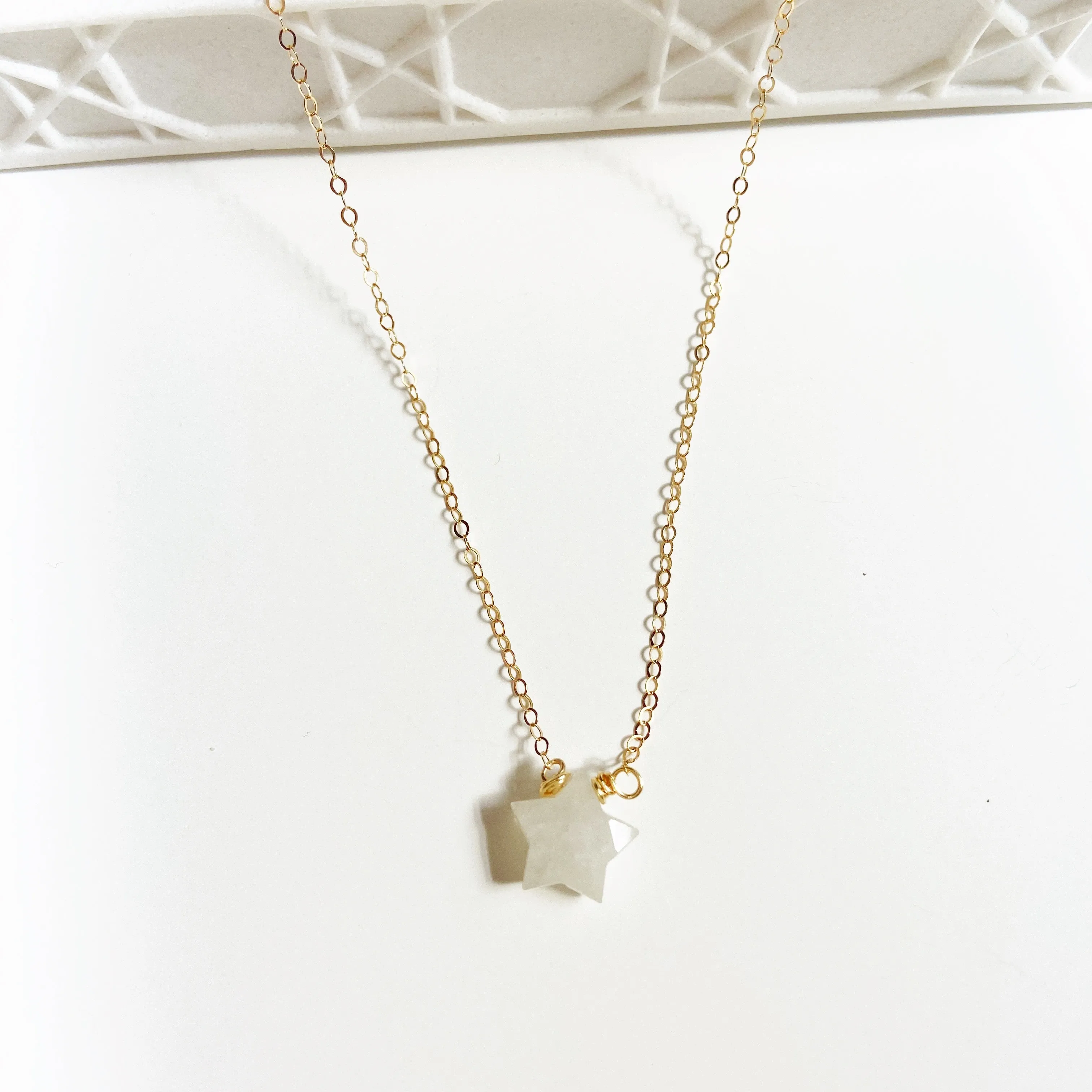 "The Universe" Star Shaped Gemstone Choker in Gold or Silver (16 inches)