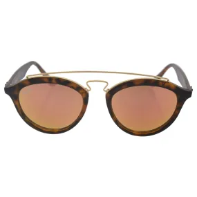 Ray-Ban INJECTED WOMAN SUNGLASS - MATTE HAVANA Frame LIGHT BROWN MIRROR PINK Lenses 50mm Non-Polarized