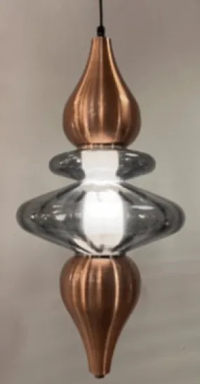Red Bronze Smoke Grey LED Pendant Light by Gloss (01086/A)