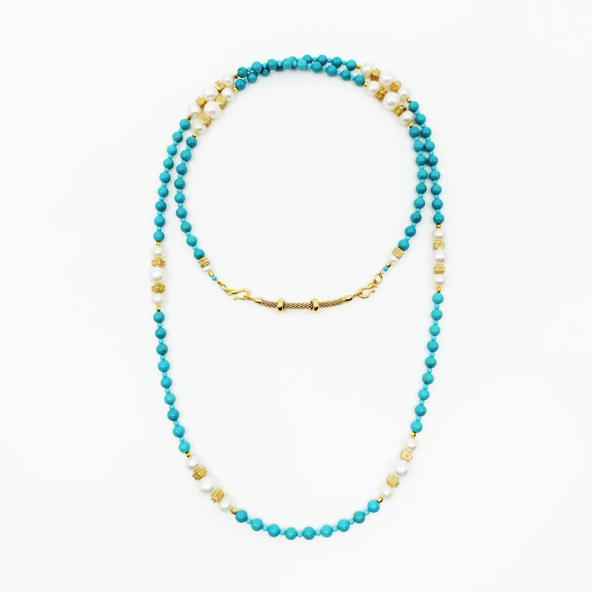 Return to Origin Natural Turquoise Beaded Necklace
