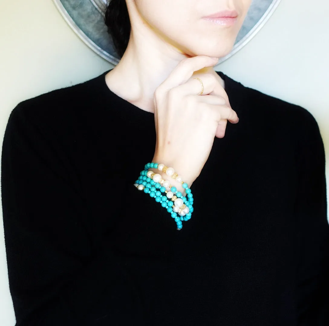 Return to Origin Natural Turquoise Beaded Necklace