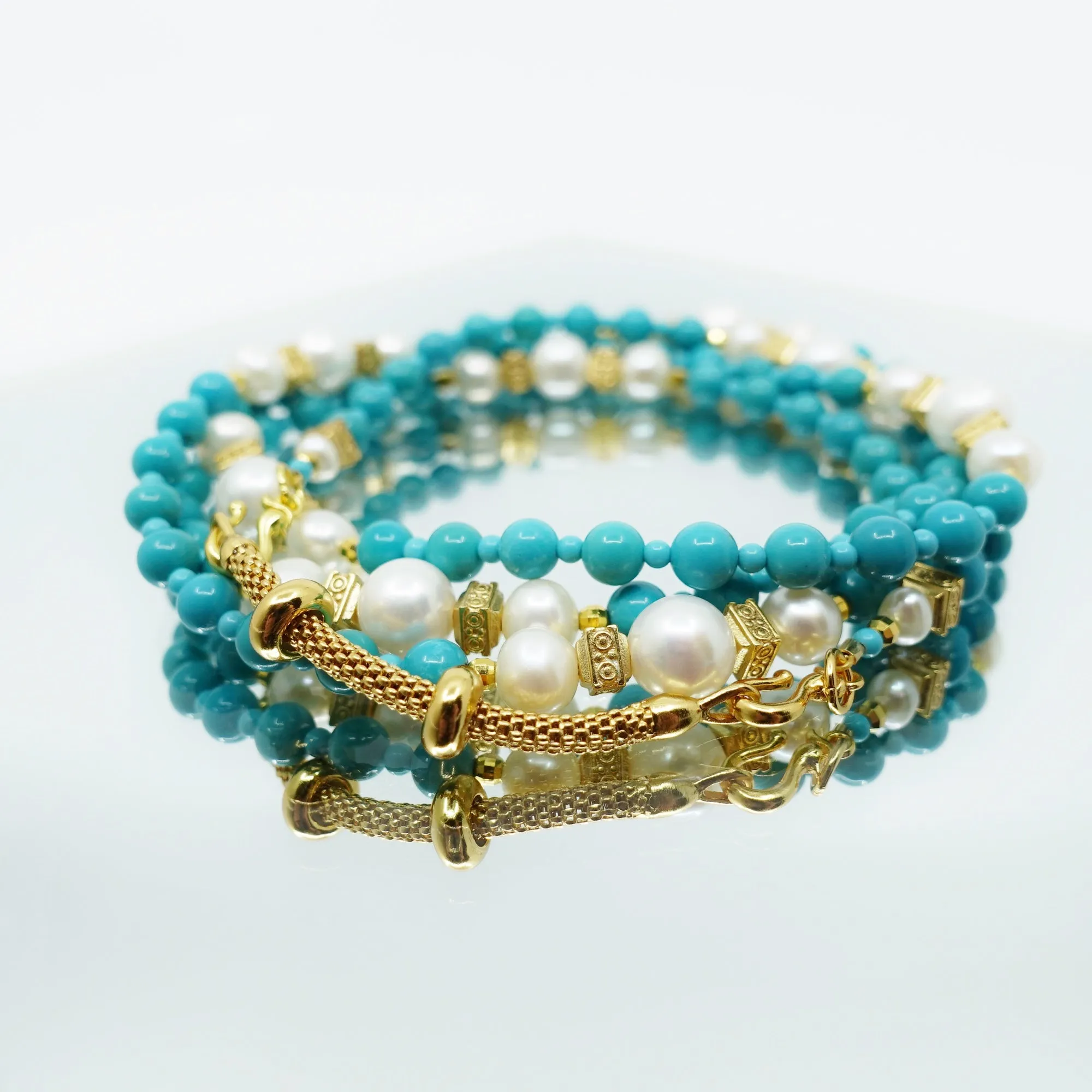 Return to Origin Natural Turquoise Beaded Necklace