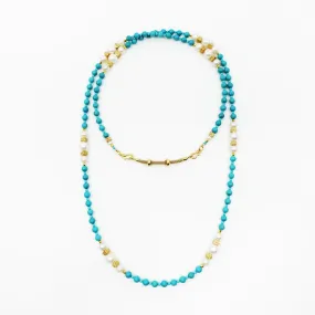 Return to Origin Natural Turquoise Beaded Necklace