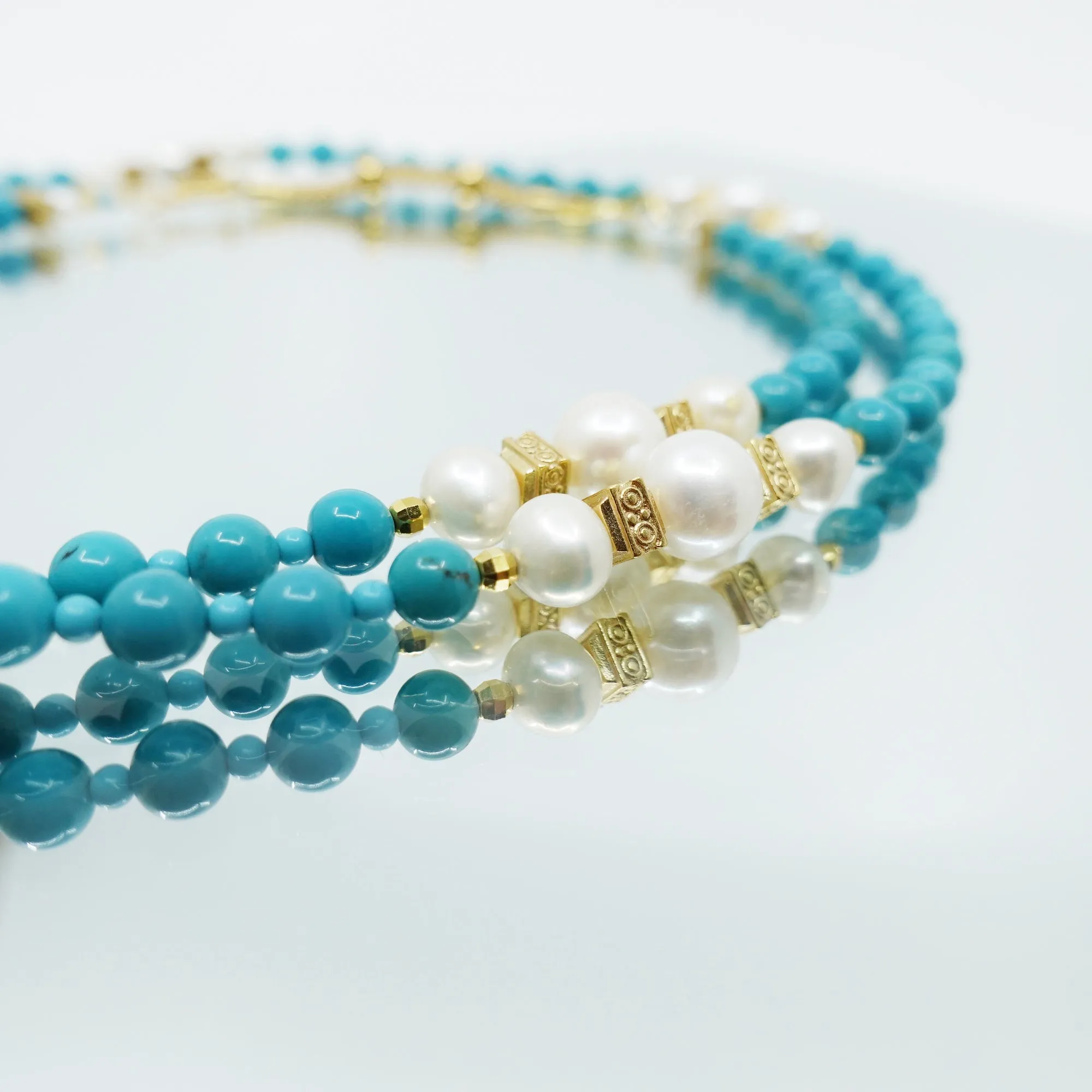 Return to Origin Natural Turquoise Beaded Necklace