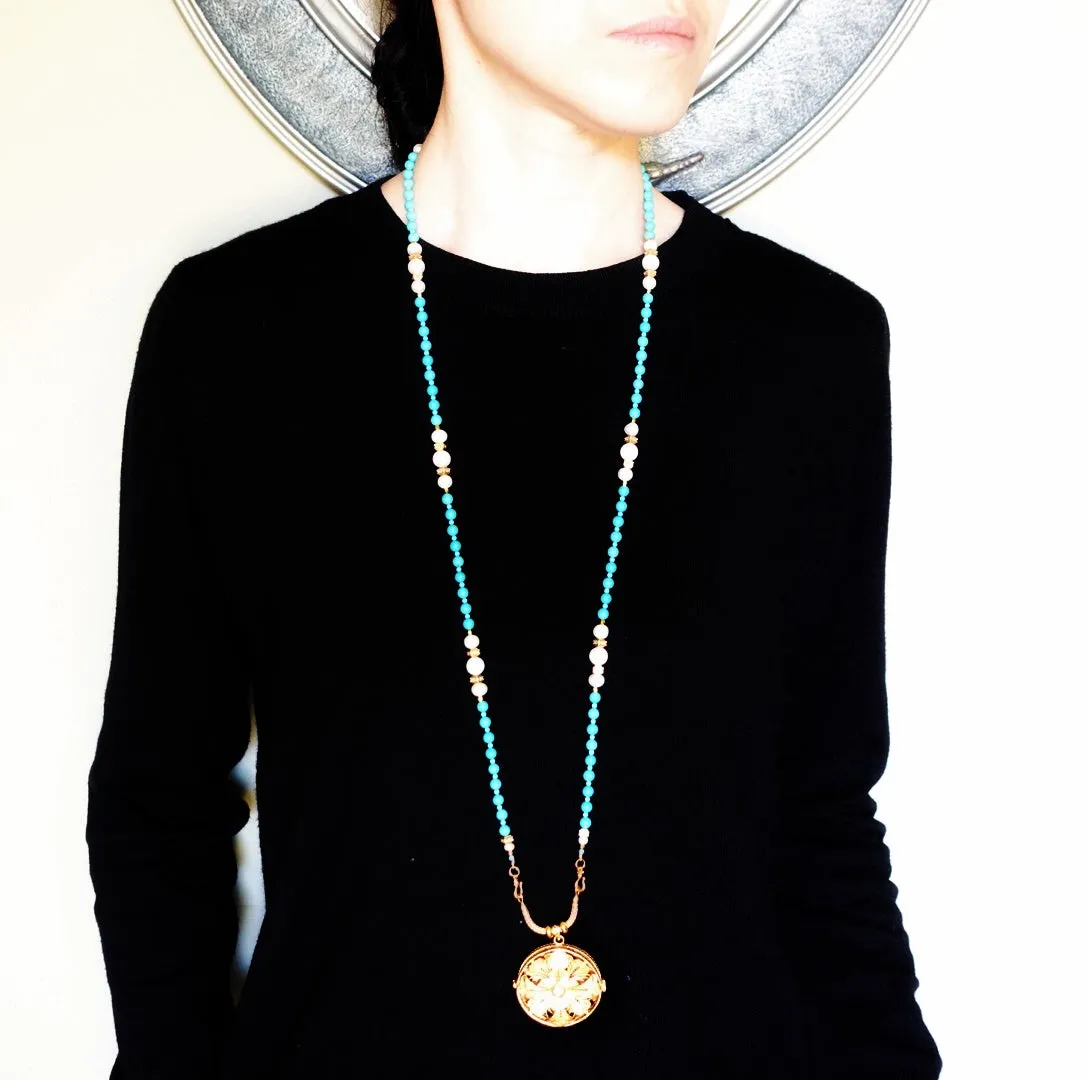 Return to Origin Natural Turquoise Beaded Necklace