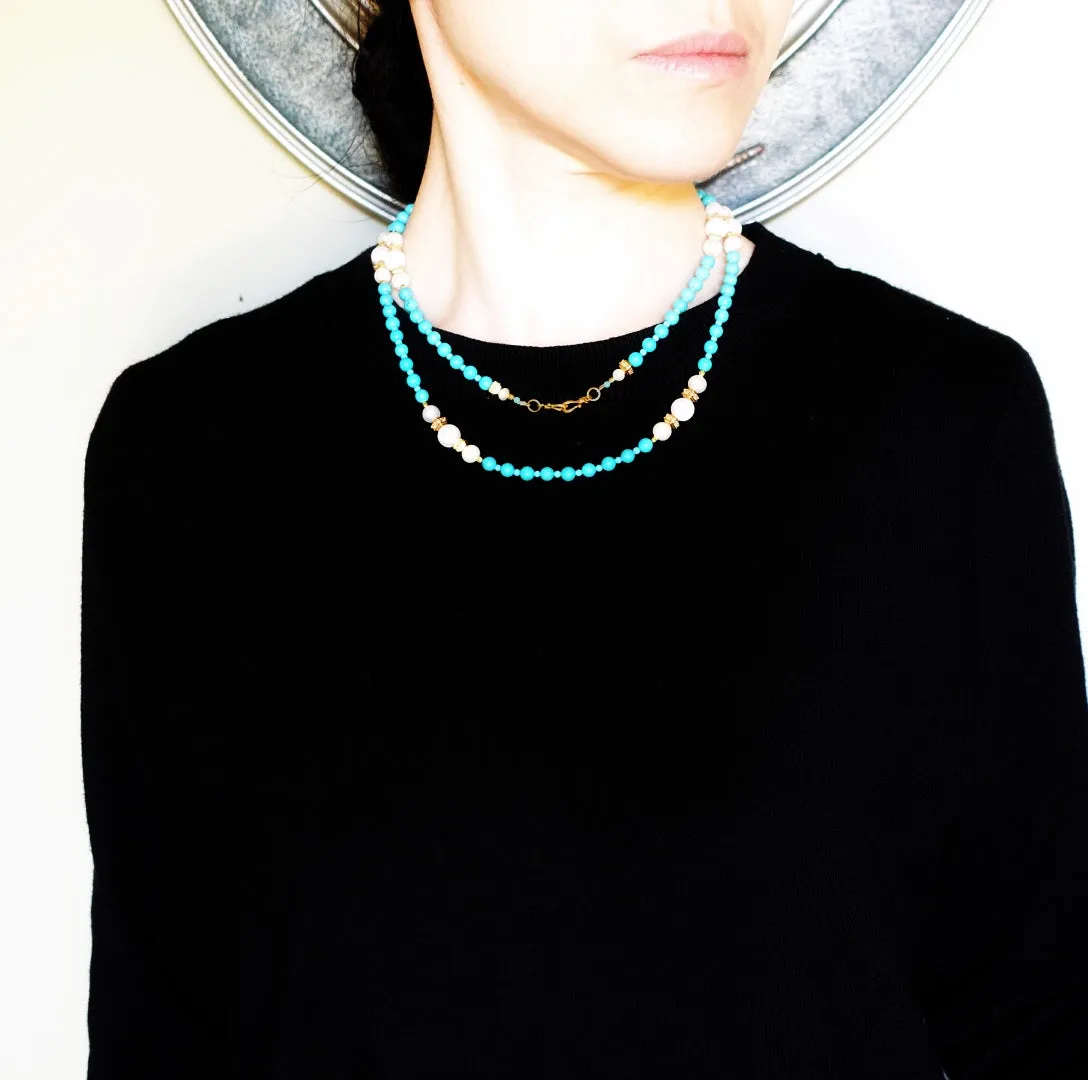 Return to Origin Natural Turquoise Beaded Necklace