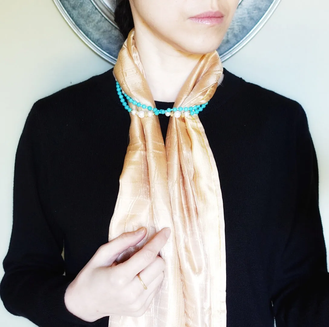 Return to Origin Natural Turquoise Beaded Necklace
