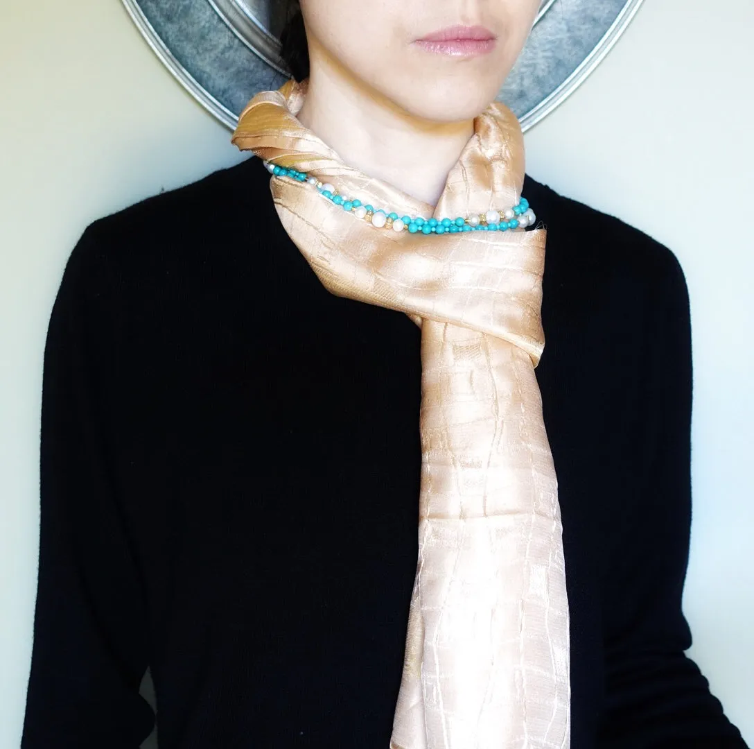 Return to Origin Natural Turquoise Beaded Necklace