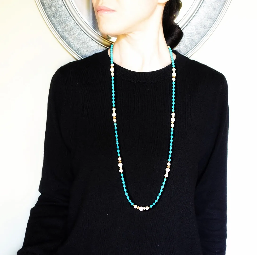 Return to Origin Natural Turquoise Beaded Necklace