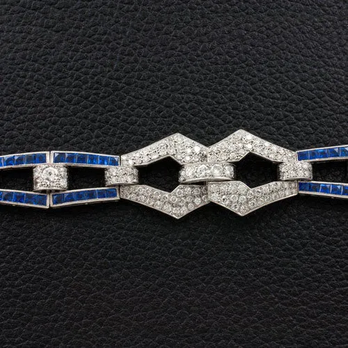 Sapphire & Diamond Estate Bracelet