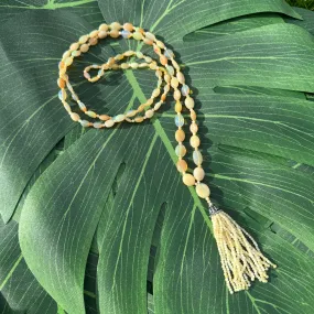 Semi-Precious Ethiopian Opal Oval Mala Necklace